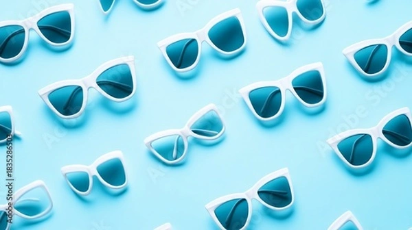 Fototapeta Elegant Summer Sunlight White Paint Pattern