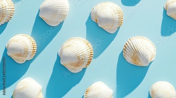 Fototapeta Chic Sunlit Summer Pattern from White Seas