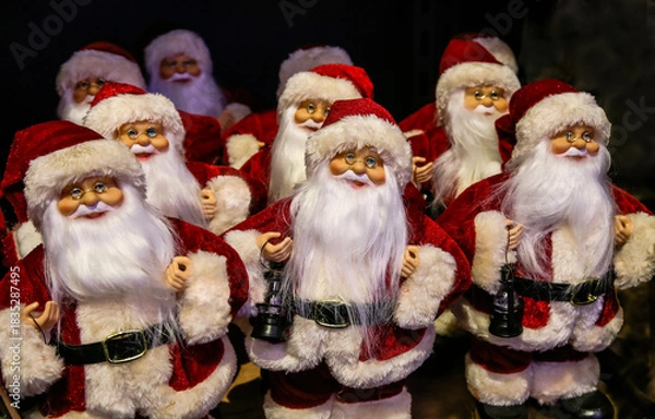 Obraz Several Santa Claus figurines