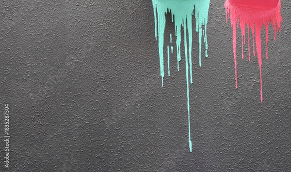 Obraz Paint drips on a wall