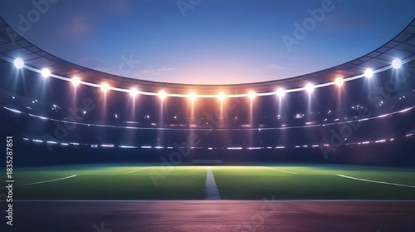 Fototapeta “Soft Stadium Light Glow Gradient Background