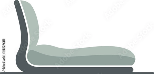 Fototapeta Minimalist modern armchair with curved backrest and seat on a thin base