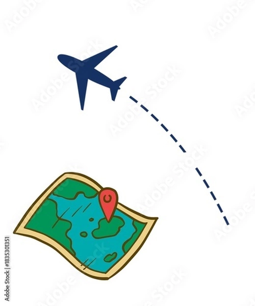 Obraz Location icon , airplane destination 