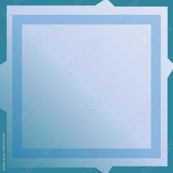 Obraz blue square frame