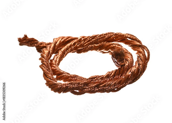 Obraz copper wire isolated on white background