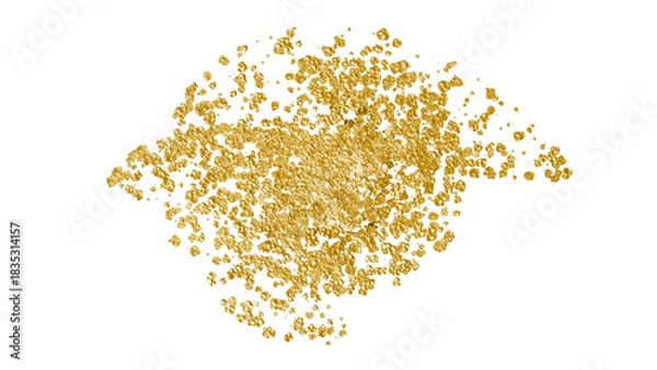 Fototapeta 金箔の塊、背景透過：Gold leaf mass, transparent background