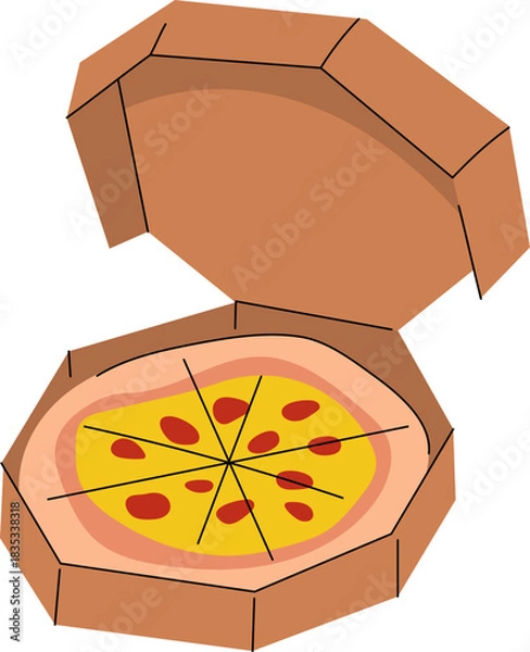Obraz Pizza Box Vector Illustration