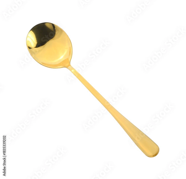 Obraz gold spoon isolated on white background