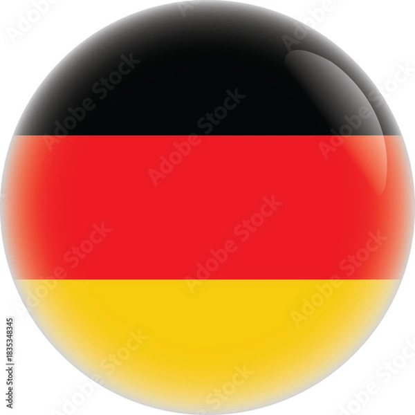 Obraz Germany  flag in Circular Format