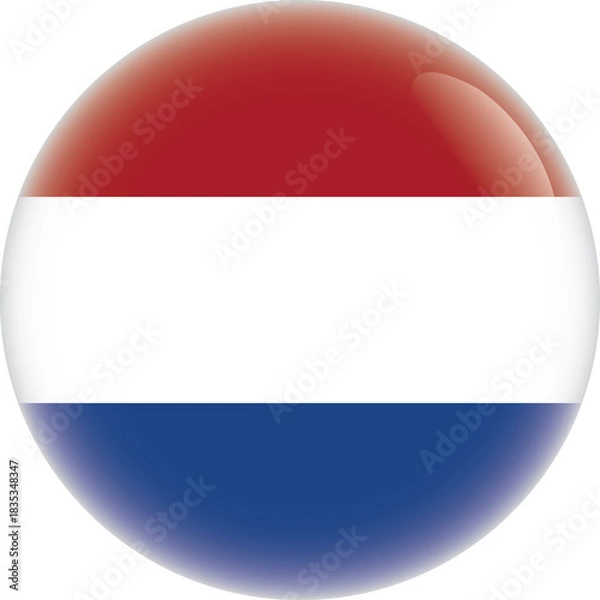 Obraz Netherlands Flag in Circular Format