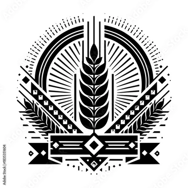 Fototapeta Wheat Stock Banner vector image illustration