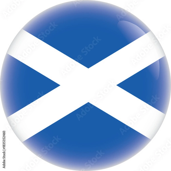 Obraz Scotland Flag in Circular Format
