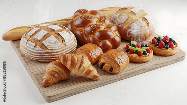 Fototapeta Bread and pastries