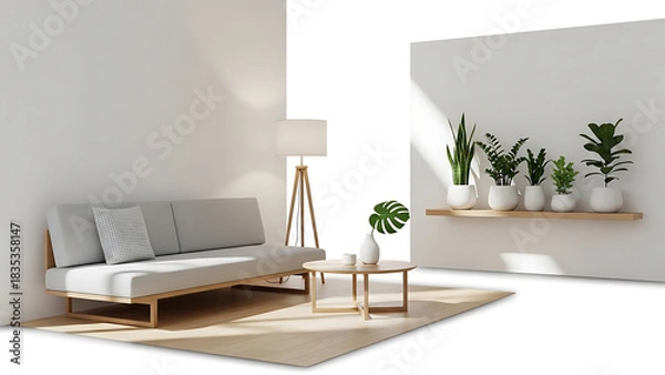 Fototapeta Interior with sofa