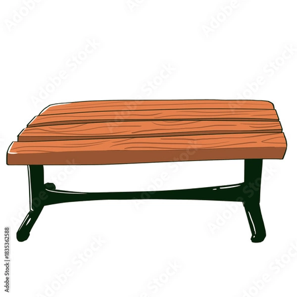 Obraz ベンチのシンプルなベクターイラスト
