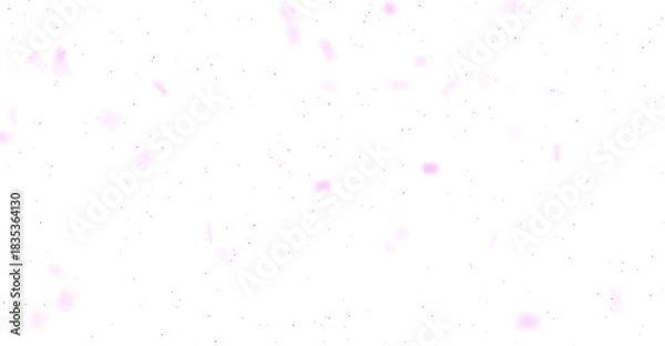 Fototapeta Abstract Magenta Geometric Particle Stream on Transparent Background