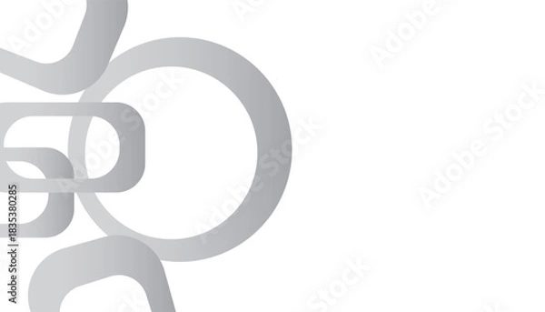 Obraz Minimalist Abstract Geometric Background with Grey Gradient Shapes