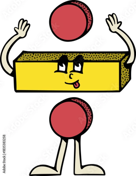 Obraz Divided By Math Symbol Character Mascot Vector Illustration