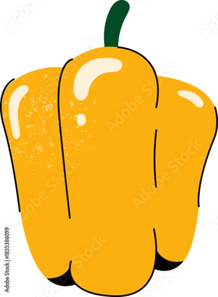 Obraz Yellow Peppers Vector Illustration