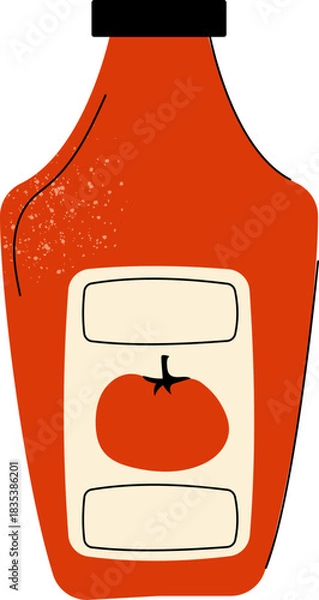 Obraz Tomato Paste Vector Illustration
