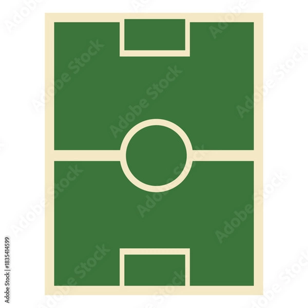 Obraz Soccer field minimalist icon