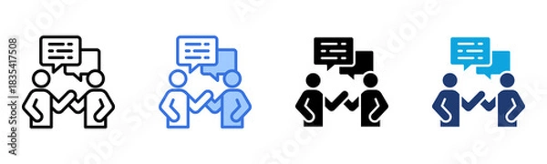 Obraz People Communication icon Multi Style Vector Illustration