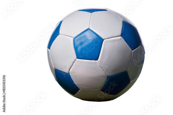 Obraz Ein weiß blauer Ball vor transparentem Hintergrund