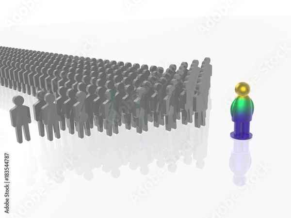 Obraz Colored and grey mans