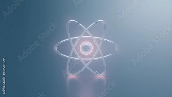 Fototapeta Soft Glowing Atomic Structure Icon