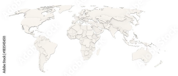 Obraz Mapa 3D świata