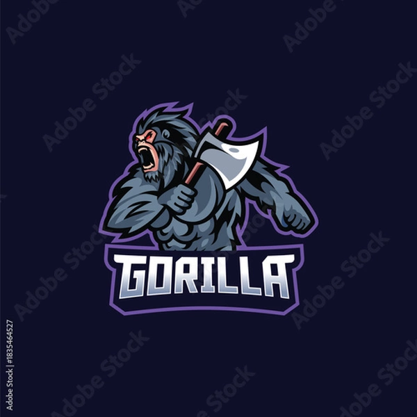 Fototapeta Angry Gorilla Logo Template
