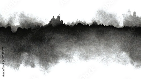 Obraz Grayscale Abstract Ink Wash Texture Background Design
