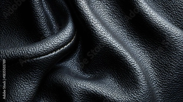 Obraz Black Leather Texture Background
