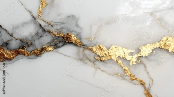 Obraz Luxury White Gold Marble Abstract Pattern Background
