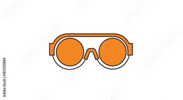 Obraz Goggles icon, round lenses