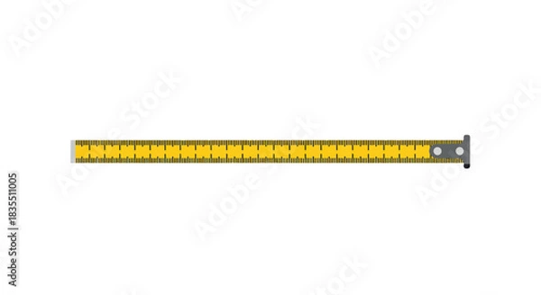 Obraz Yellow measuring tape with black markings