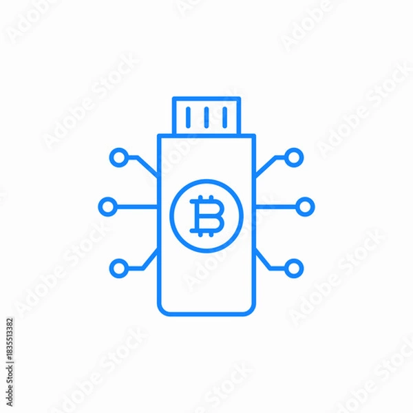 Obraz cryptocurrency hardware icon sign vector