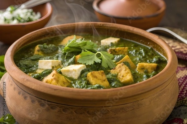 Obraz palak paneer handi
