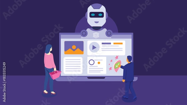 Obraz Data science team training advanced AI models using big data and evaluating machine learning accuracy