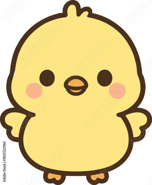Fototapeta Baby Chick Scalable SVG Vector Graphic with Editable Paths and Layers for Web, UI Design, Digital Art, and Print Applications