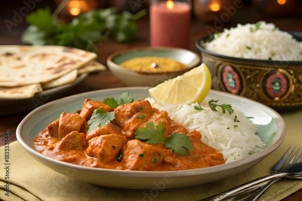 Obraz chicken curry and rice