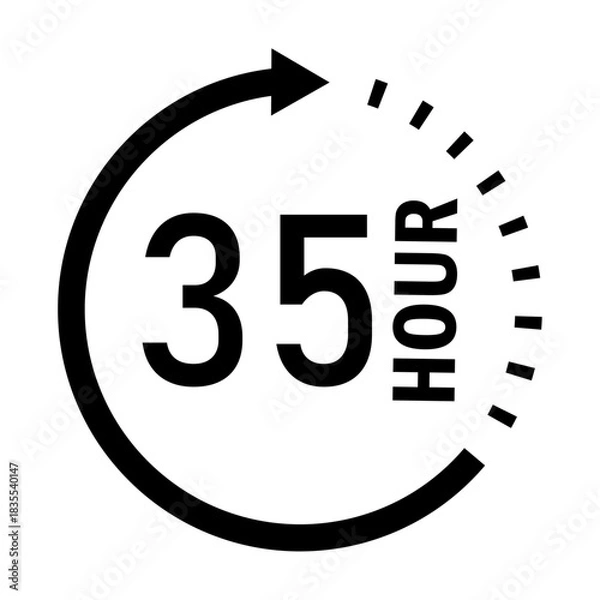 Fototapeta Thirty-five hour duration timer cycle icon