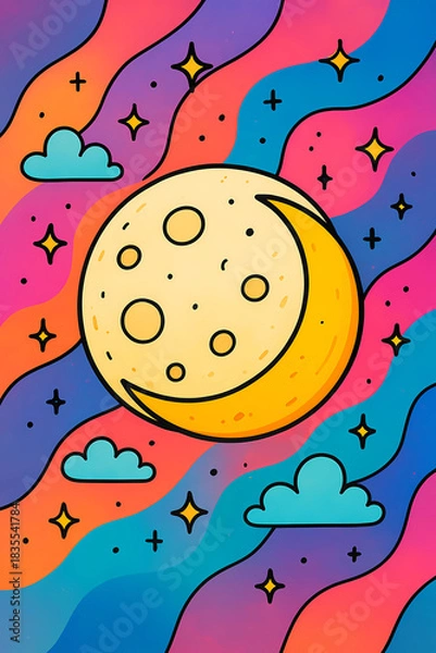 Fototapeta Luminous Moon Dreamscape