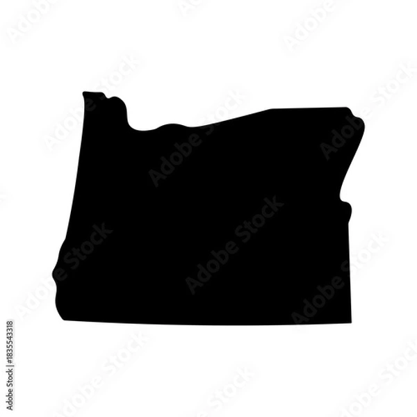 Obraz Oregon state map silhouette