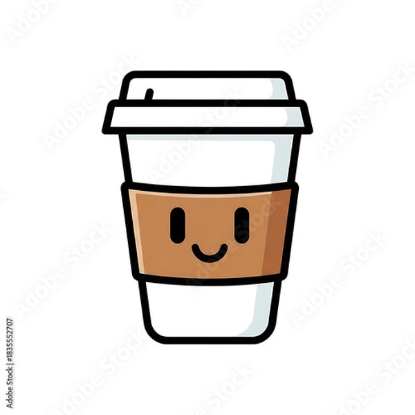 Obraz Coffee cup with smile.