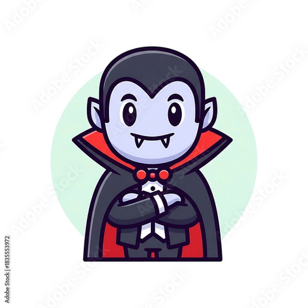 Obraz Cartoon Dracula Character.