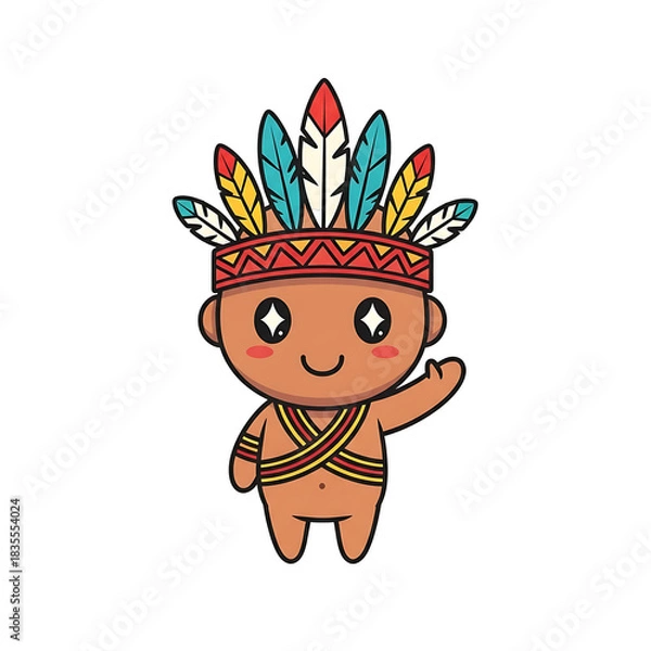Obraz Native American Cartoon.