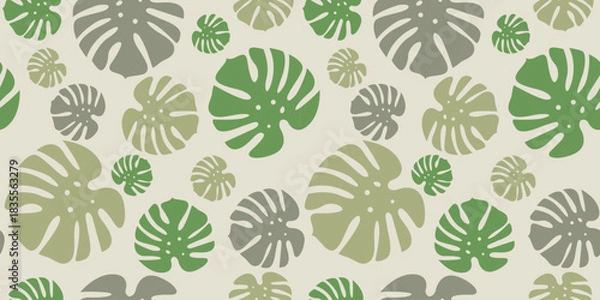 Obraz Monstera Leaf Seamless Pattern Design