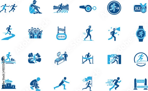Obraz Jogging and Marathon Icon