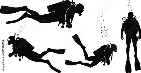 Fototapeta Female Musician Silhouette Collection Playing Violin, Women in Modern and Casual Attire Performing Music for Educational Lessons, Practice, and Performance Vector Design Isolated.